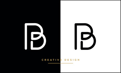 Alphabet letters B or BB logo Monogram