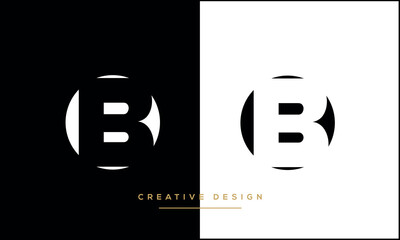Alphabet letters B or BB logo Monogram - obrazy, fototapety, plakaty