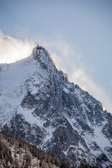 L' aiguille du midi vu depuis Chamonix Mont Blanc