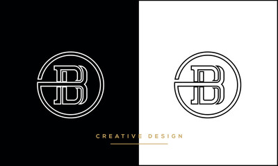 Fototapeta premium Alphabet letters B or BB logo Monogram