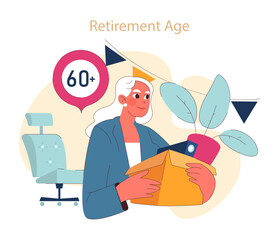Embracing Retirement Age concept. A content senior transitions to retirement, a new chapter marked by age and wisdom.