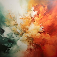 An indian flag painting with a green background ,illustration, Indian Republic Day, Indian Independence day