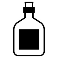 Liquor bottle  solid glyph icon
