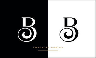 Alphabet letters B or BB logo Monogram © design_proleague
