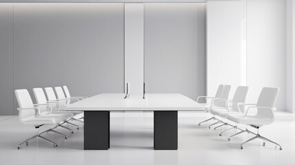 Fototapeta na wymiar conference room interior in 3d rendering illustration