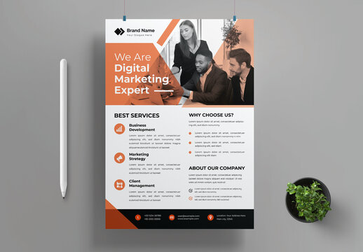 Digital Marketing Template Flyer Layout
