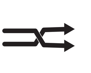 Arrow sign icon. Cross  arrow sign, icon, vector for road. Road way arrow icon vector. 