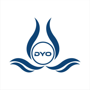 DYO letter water drop icon design with white background in illustrator, DYO Monogram logo design for entrepreneur and business.
