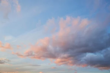 Fototapeten Sunset sky, clouds painted in bright colors over Kyiv © Ryzhkov Oleksandr