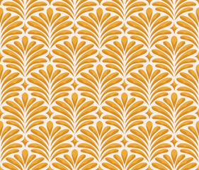 Abstract floral seamless pattern. Vector art deco texture. Geometric minimalist background.