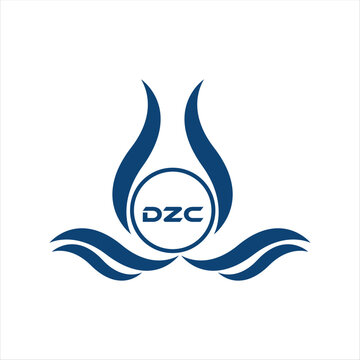 DZC letter water drop icon design with white background in illustrator, DZC Monogram logo design for entrepreneur and business.
