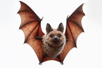 Big Brown Bat (Eptesicus fuscus) isolated on solid white background. ai generative