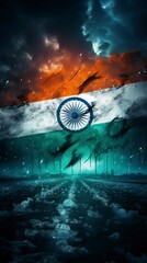 India indian flag with an indian flag ,illustration, Indian Republic Day, Indian Independence day