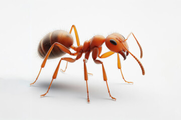 Fire Ant isolated on solid white background. ai generative