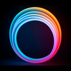 Fototapeta premium Rainbow neon light, neon colors