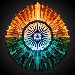 Indias colombian flag painted on a white background ,illustration, Indian Republic Day, Indian Independence day