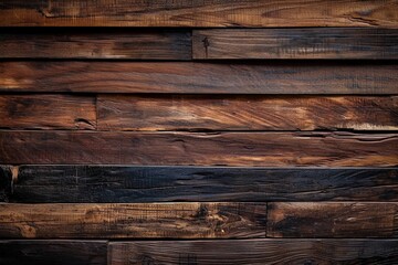 Obraz premium Ebony Grain: Rich Dark Wood Texture in Horizontal Composition