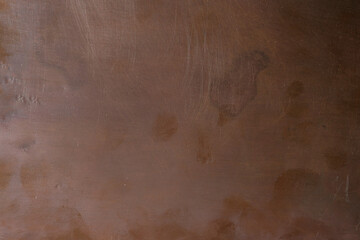 Copper surface. Copper background. Scratch and spots.