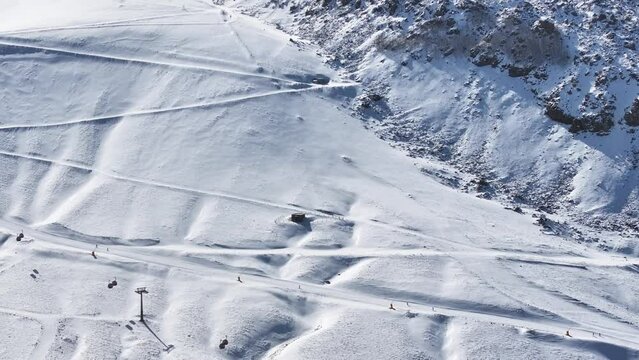 Erciyes Mountain Ski Center in the Winter Season Drone Video, Erciyes Mountain Kayseri, Turkiye (Turkey)