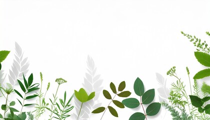 botanical design horizontal herbal banners on white background for wedding invitation business products web banner with leaves herbs