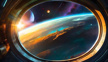 colorful space planet view of space 