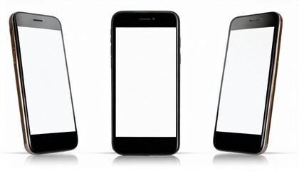 mobile phone smartphone mockup isolated with clipping path on background
