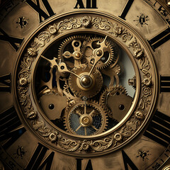 Fototapeta na wymiar Majestic Clockwork Mechanics
