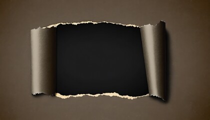 torn piece of black paper on a background