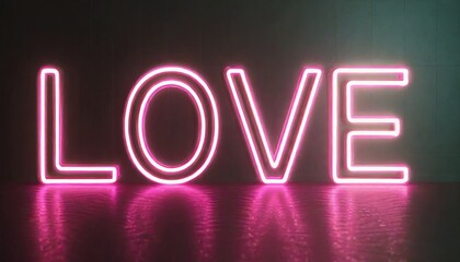 neon text love background