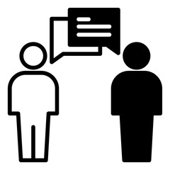 User Communication solid glyph icon