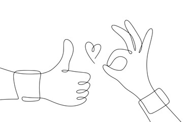 Hands. Gesture. Thumbs up. OK. Compliment