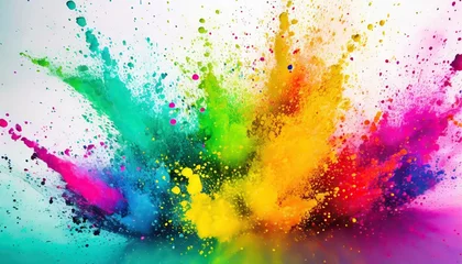 Fotobehang colorful splattering paint hd wallpaper © William