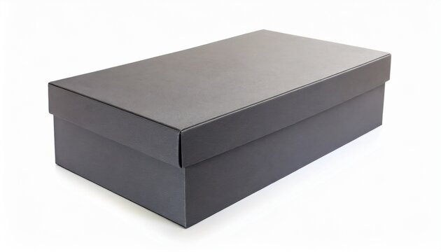 gray packaging box isolated on white background