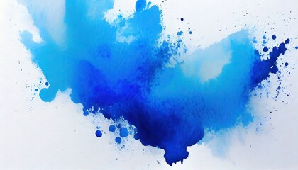 blue ink stain on a background - obrazy, fototapety, plakaty