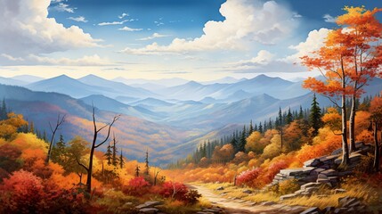 autumn in the mountains ai generated
