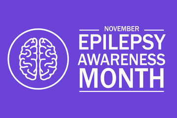 National Epilepsy Awareness Month. Observed annually in November. Banner, poster, brochure, flyer template.
