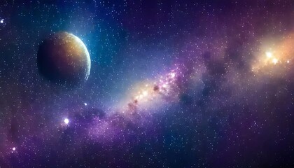 Obraz na płótnie Canvas 6k desktop wallpaper of space galaxy planets and stars