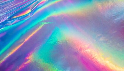 abstract holographic background 80s 90s 2000s style modern bright neon blue green red orange colored metallic psychedelic optimistic rainbow foil texture new wave psychedelic retro futurism - obrazy, fototapety, plakaty