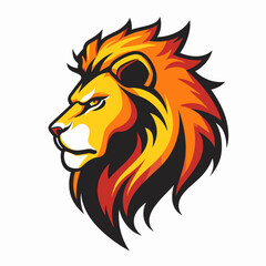Esport vector logo lion, icon, vector, sticker, head, badge, sign