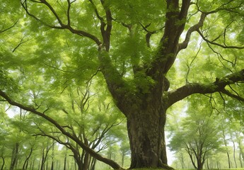 Fototapeta premium Closeup of tree in the forest