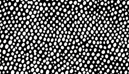 seamless hand drawn small dense polkadot animal spots pattern in white on black background abstract aboriginal dot art motif or organic cellular texture in a trendy doodle line art or linocut style - obrazy, fototapety, plakaty