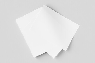 Cv, resume, letterhead, invoice mockup. Stack of A4 papers on a grey background.