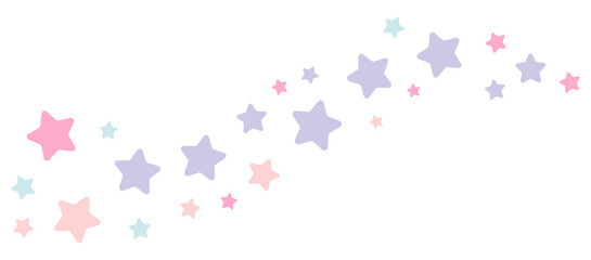 Pastel stars line simple. Vector illustration.