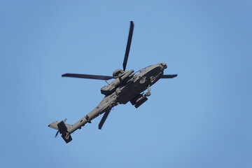 apache helicopter in flight