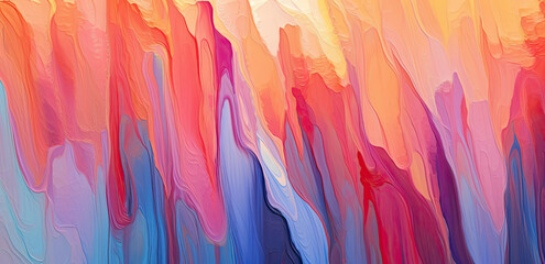 Vibrant Multicolored Abstract Background Painting With Dynamic Brushstrokes