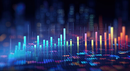 Blurry Bar Chart Depicting Data Trends in an Indistinct Manner