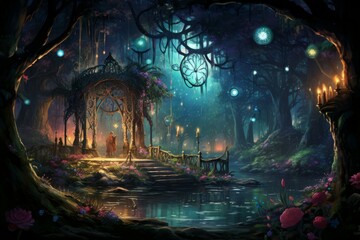 Obraz na płótnie Canvas Enchanted Dreamcatcher Forests - Generative AI