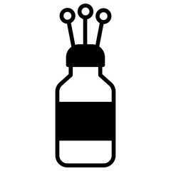 Aroma bottle solid glyph icon