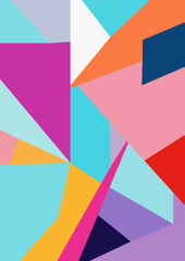 Abstract background consisting of colored triangles, vector illustration in flat style. Vector graphic, EPS10