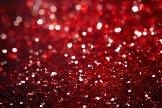  a close up of a red glitter background with lots of small white dots on the top of the image and on the bottom of the image is a black background.